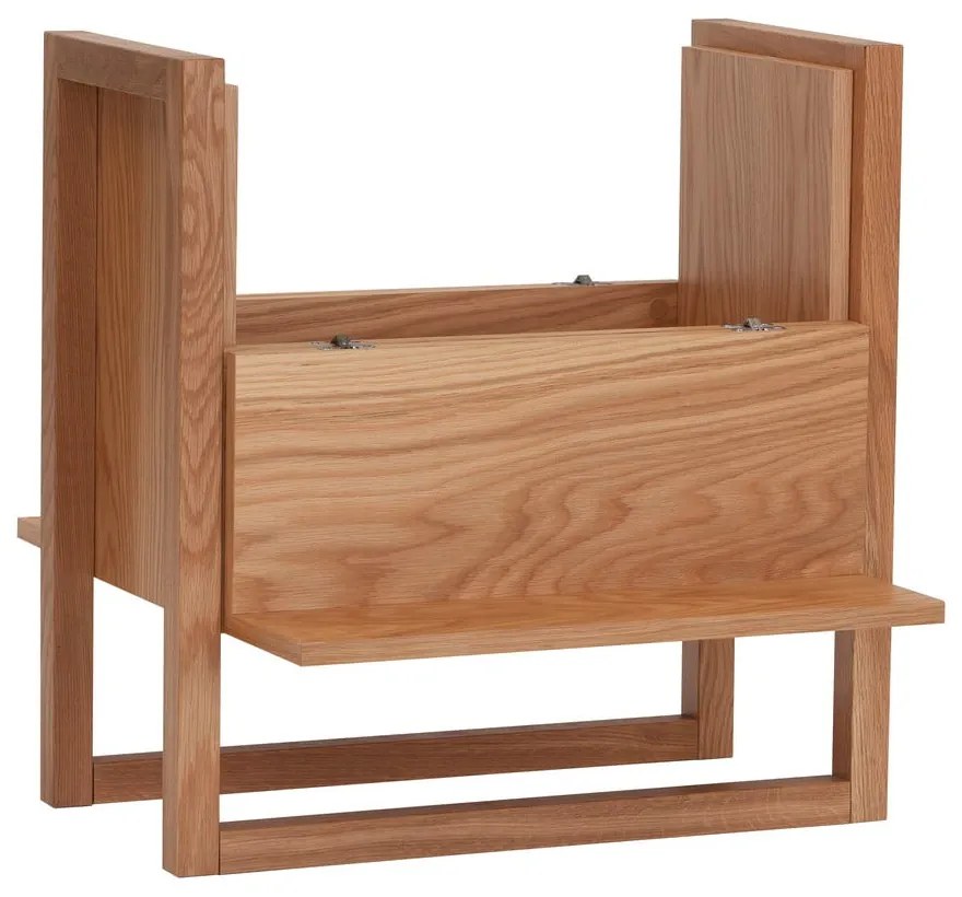 Barek z drewna dębowego w naturalnym kolorze 59x60 cm Woodman NewEst