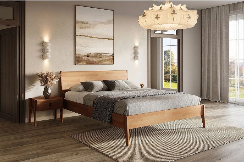 Łóżko bukowe Visby RADOM, 160x200, naturalny