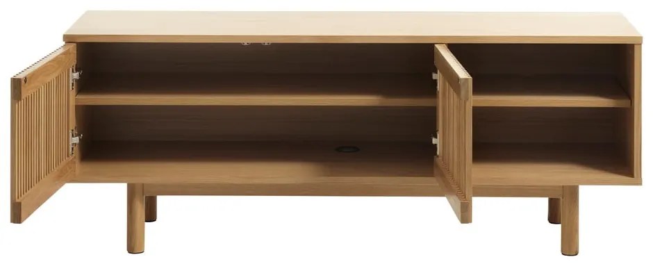 Szafka pod TV w dekorze dębu w naturalnym kolorze 143x55 cm Tiber – Unique Furniture