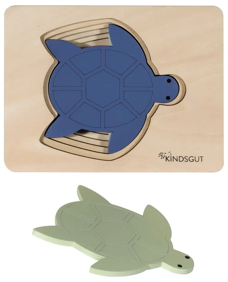 Drewniane puzzle Turtle – Kindsgut