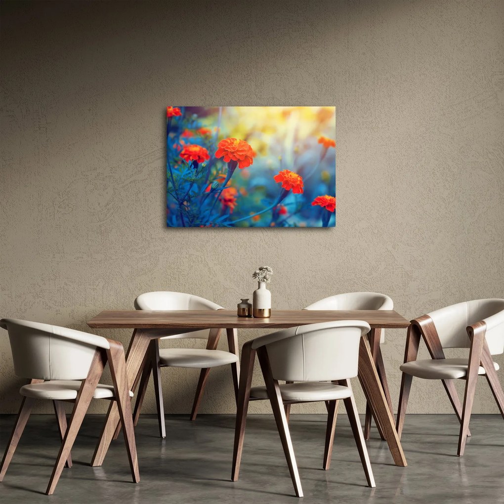 Obraz - Pomarańczowe kwiaty (70x50 cm)