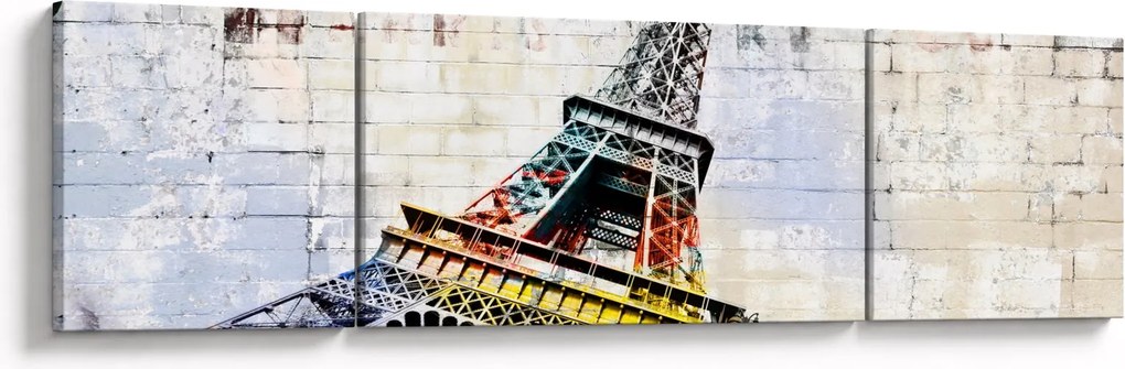 Obraz - Cyfrowa grafika wieży Eiffla (170x50 cm)