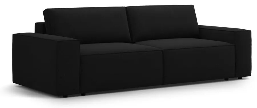 Czarna rozkładana sofa 247 cm Jodie – Micadoni Home