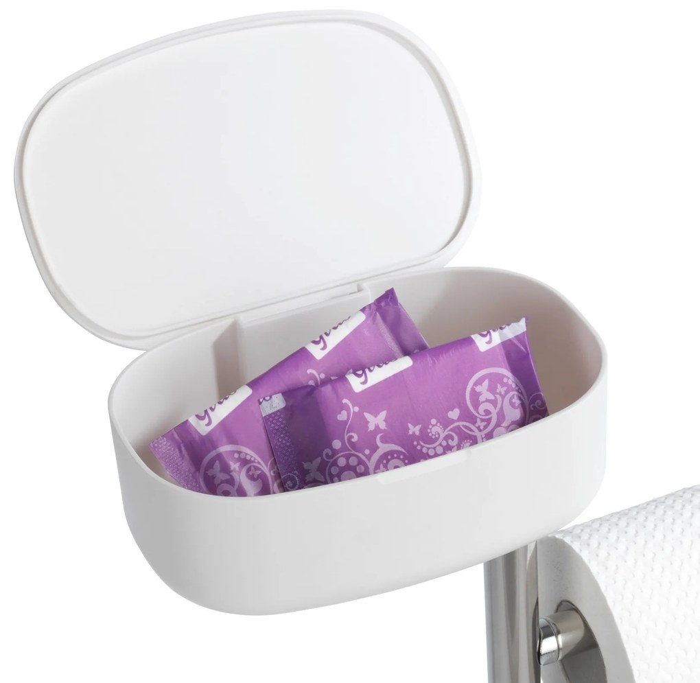 Stojak na papier i szczotkę wc z półką i koszem RIVAZZA, 4w1, WENKO