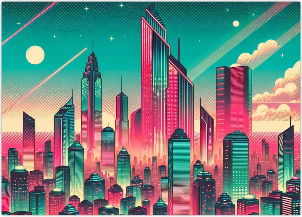 Obraz – Metropolia w stylu pop-art (70x50 cm)