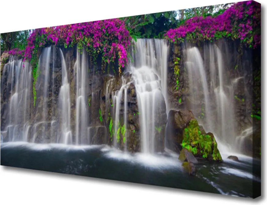 Obraz na płótnie Potężny Wodospad Górski