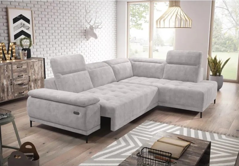 Narożnik FOCUS L z elektryczną regulacją w tkaninie SALVADOR 13 WERSAL