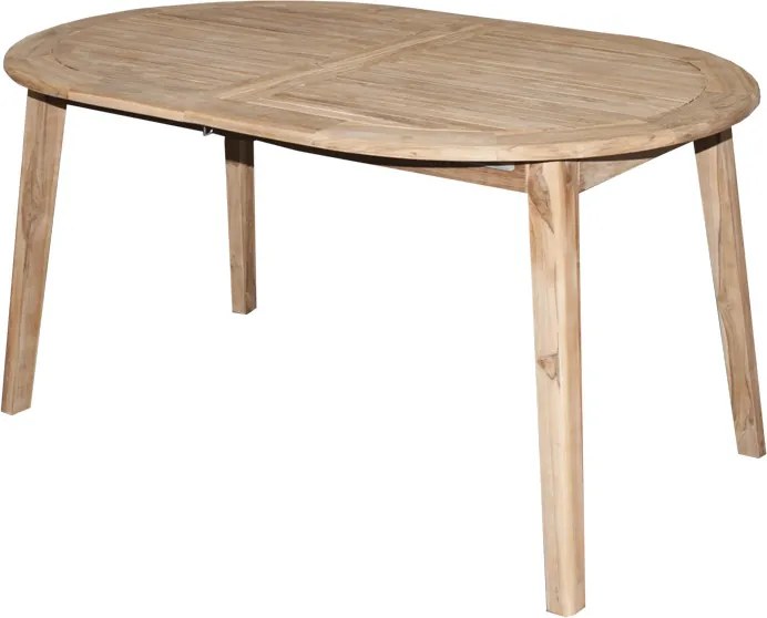 TECTONA - drewniany rozkładany stół tekowy 150/200x95 cm - Towar z drobną wadą (N294)