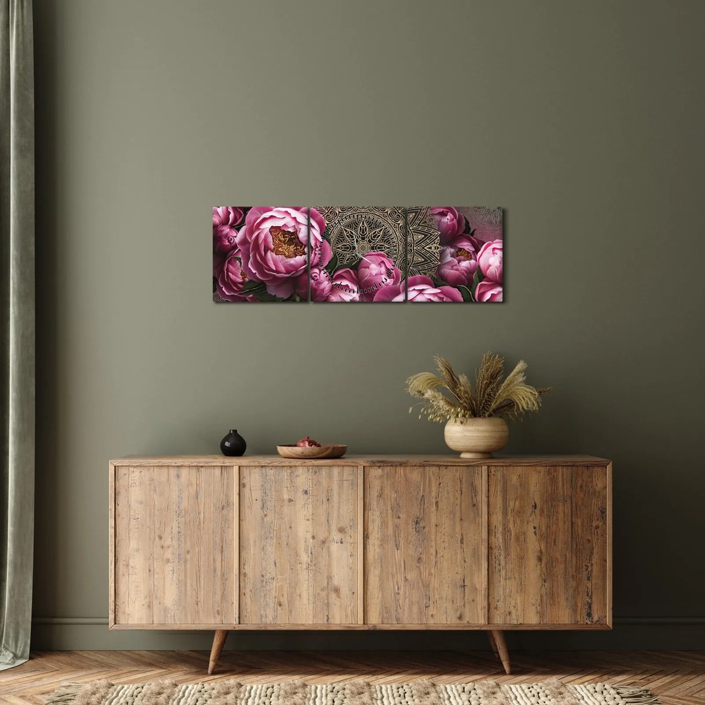 Obraz - Harmonia (z zegarem) (90x30 cm)