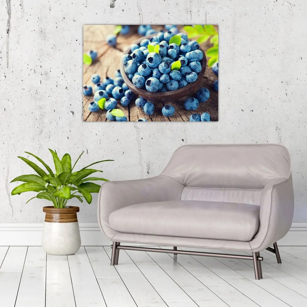 Obraz na szkle - Jagody (70x50 cm)