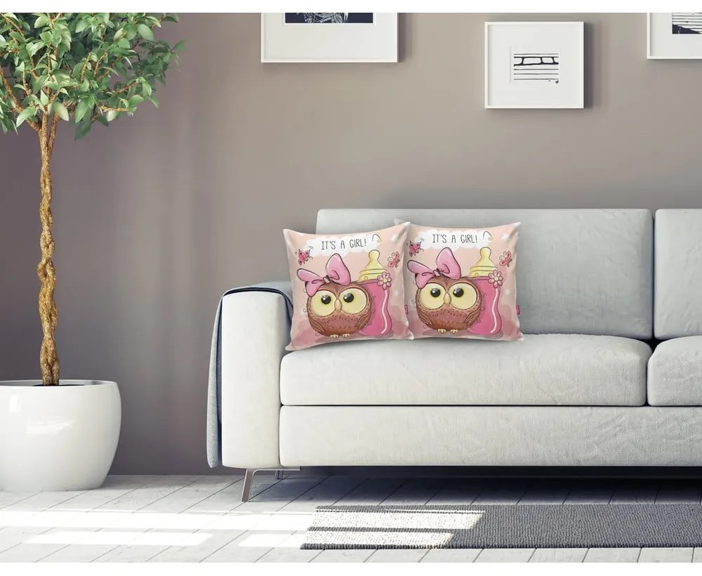Dziecięca poszewka na poduszkę 43x43 cm Girl Owl – Mila Home