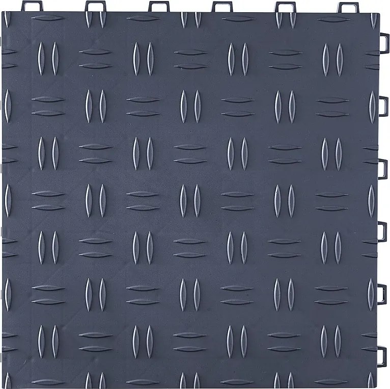 Garage Tiles SucceBuy Opakowanie 50 Płytek Garażowych Interlocking 30,48x30,48 cm Szare