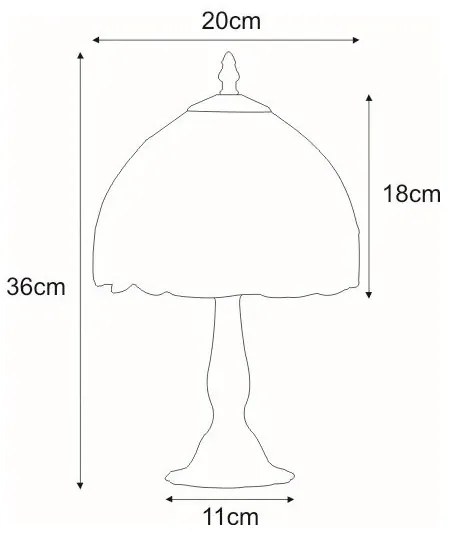 Lampa stołowa witrażowa - S941-Perla