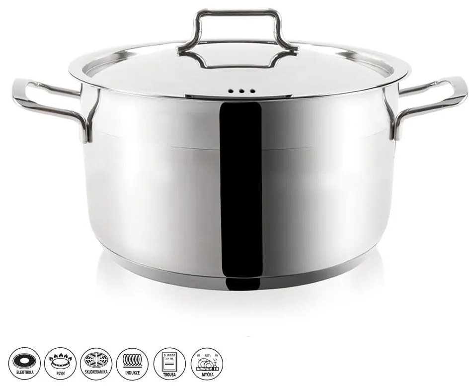 Garnek ze stali nierdzewnej odpowiedni na indukcję 9,5 l Anett – Orion