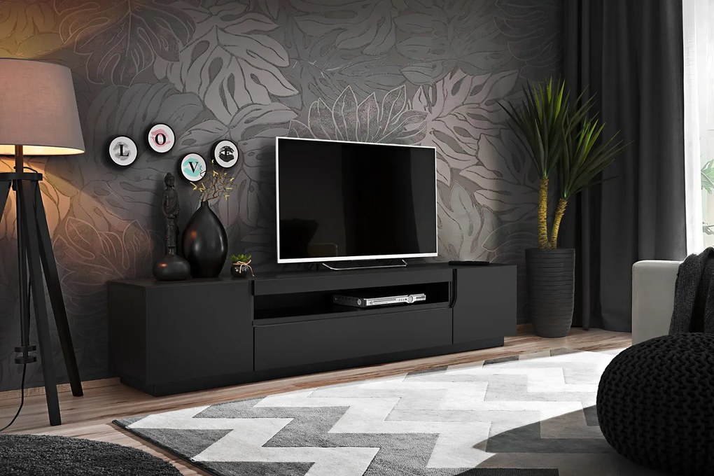 Szafka RTV ESTON 200 czarny mat FURNIVAL