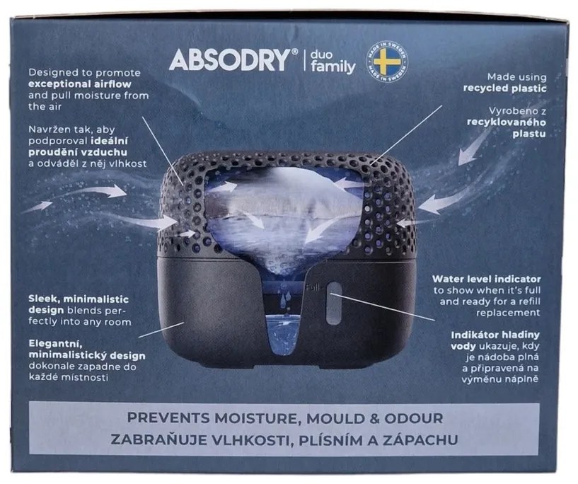Everbrand Pochłaniacz wilgoci Absodry Duo Family Bag 3-series, do 30 m3, Midnight Blue