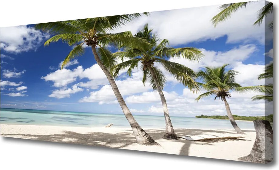 Obraz na płótnie Słoneczna Zatoka z Palmami