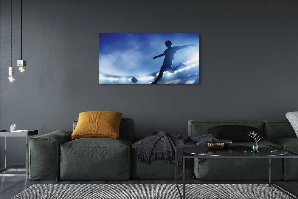 Obraz na płótnie Piłkarz W Blasku Neonów