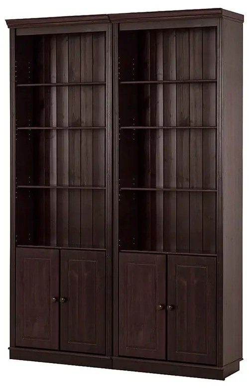 Brązowy regał z litego drewna sosnowego 148x223 cm Anita – Støraa