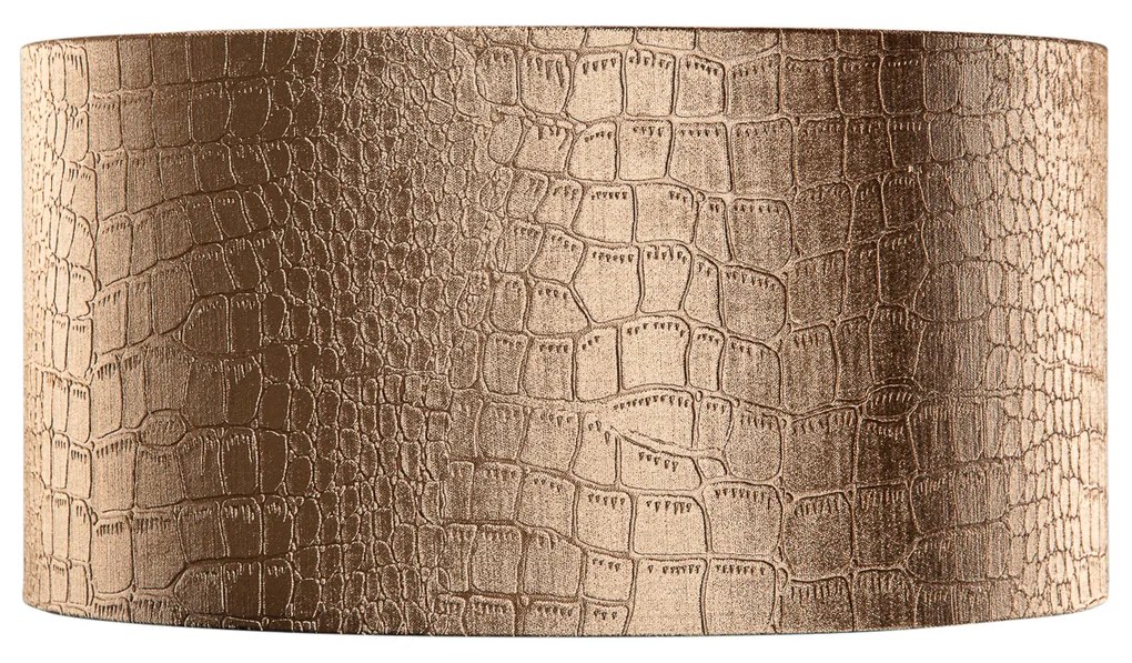 Abażur welurowy, wzór krokodyla, wnętrze złote 50/50/25