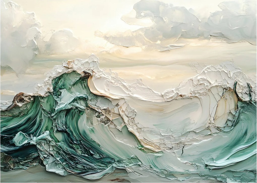 Obraz - 3D abstrakcja morza (70x50 cm)