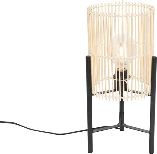 Skandynawska lampa stołowa z bambusa - Natasja
