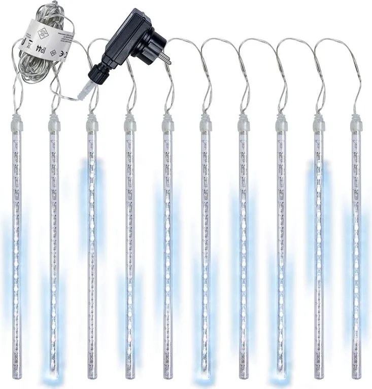 Lampki choinkowe z efektem wodospadu - zimna biel