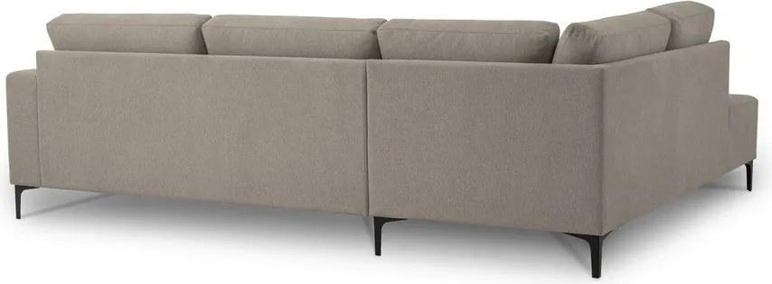 Jasnobrązowy narożnik z tkaniny szenilowej (lewostronny/w kształcie litery L) Fabian – Scandic