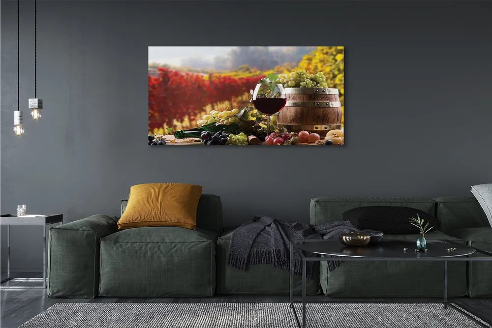 Obraz drukowany na płótnie Jesienny Wieczór Przy Winie