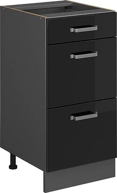 Szafka dolna do kuchni czarny wysoki połysk 40x46x81.6 r-line