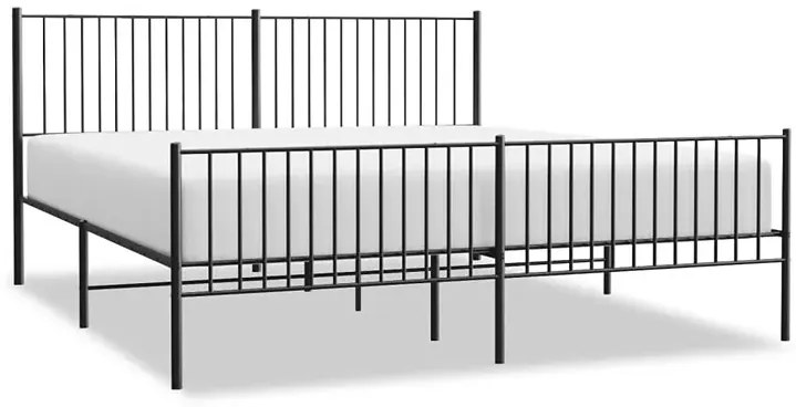 Czarne metalowe łóżko rustykalne 180x200cm - Fiver