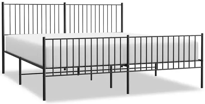 Czarne metalowe łóżko rustykalne 180x200cm G6-S56
