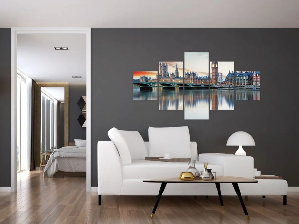 Obraz - Houses of Parliament w Londynie (125x70 cm)