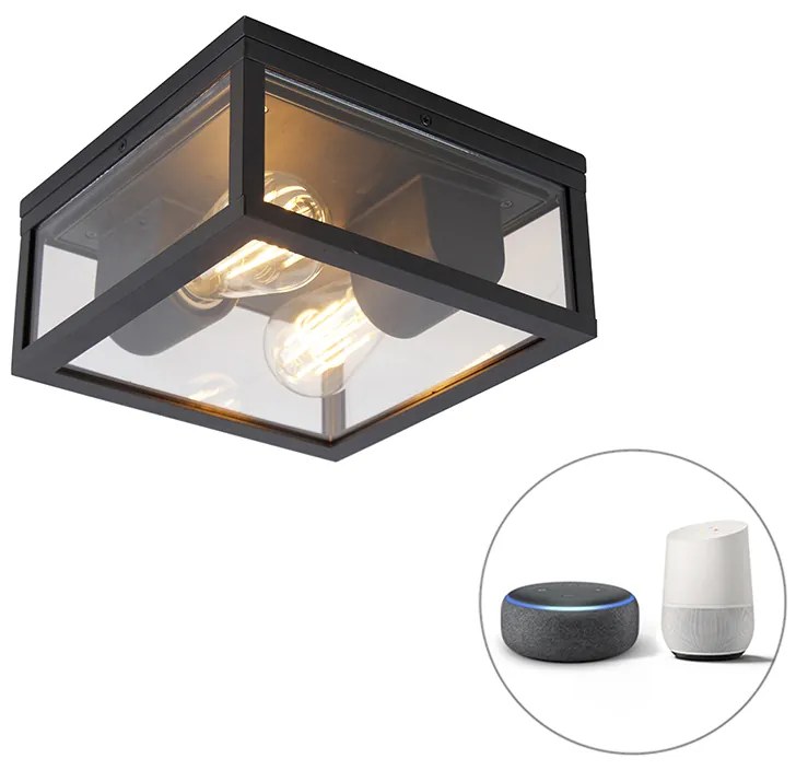 Zewnetrzna Inteligentna lampa sufitowa czarna IP44 2 światła z Wi-Fi ST64 - CharloisDesignerski Oswietlenie zewnetrzne