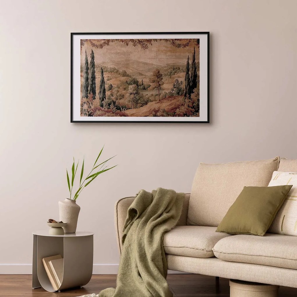 Plakat Śródziemnomorski krajobraz 60x90 cm z ramą czarną z marginesem ARTGEIST B