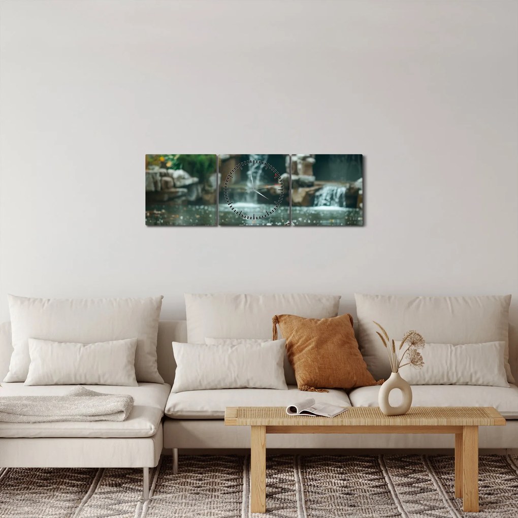 Obraz - Staw azjatycki (z zegarem) (90x30 cm)