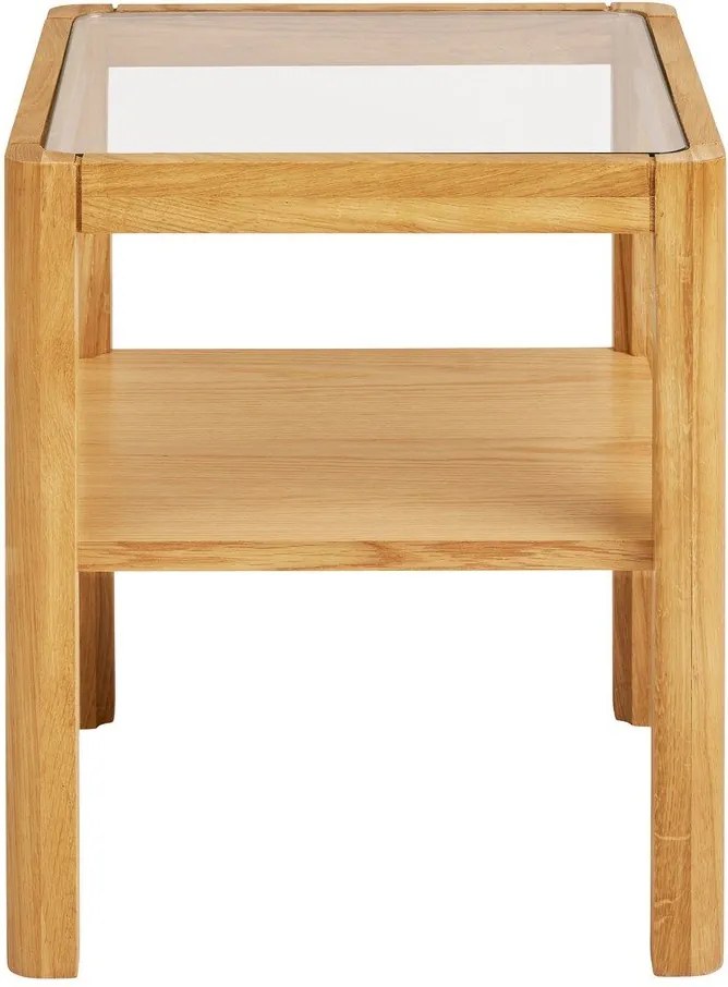 Stolik ze szklanym blatem 40x40 cm Lourmarin – House Nordic