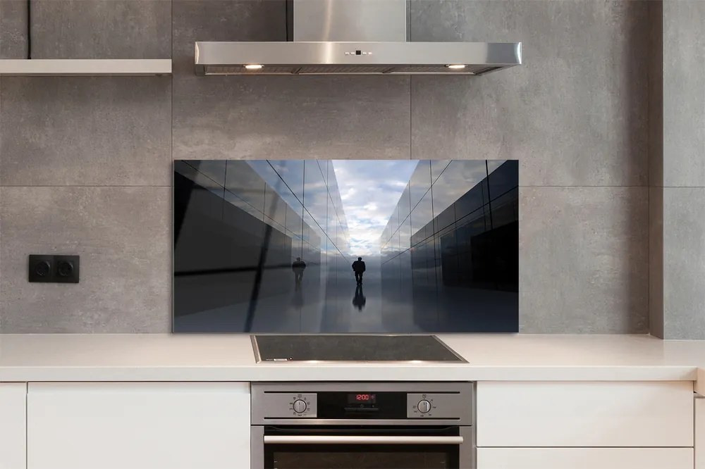 Panel Szklany Niebo w Lustrzanym Odbiciu