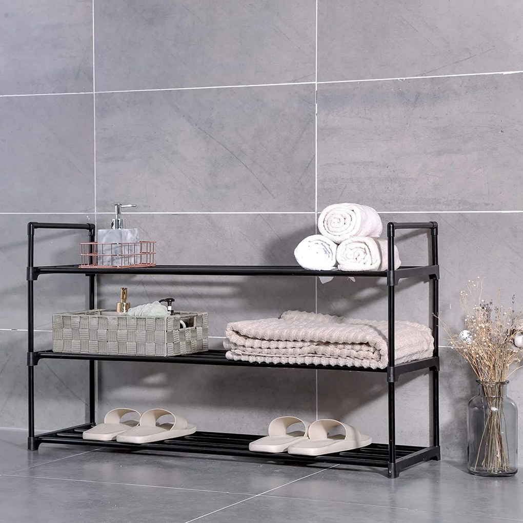 Czarna szafka na buty VARIO 92x55 cm