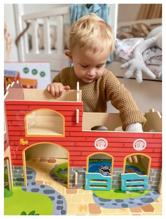 Woopie green mega farma figurki zwierząt stajnia obora kurnik 18 el.
