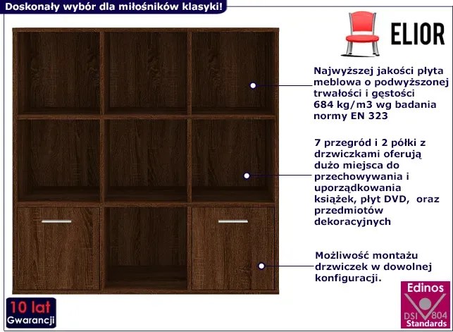Brązowy regał na zabawki dla dziecka K0-S87