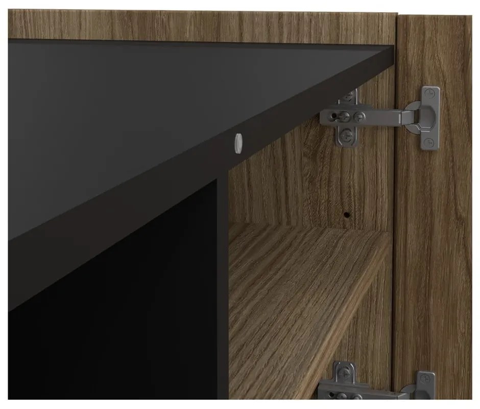 Brązowa szafka pod TV w dekorze dębu 147x54x41 cm Bergen – Tvilum