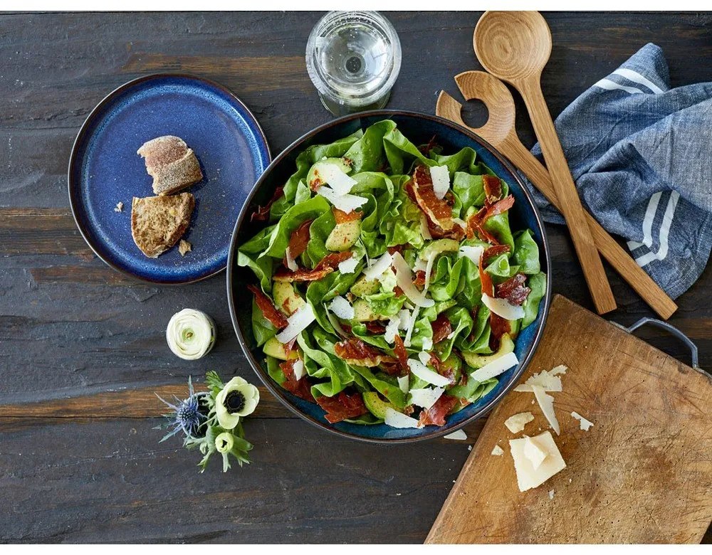 Czarno-niebieska kamionkowa misa ø 30 cm Gastro Dark Blue/Black – Bitz