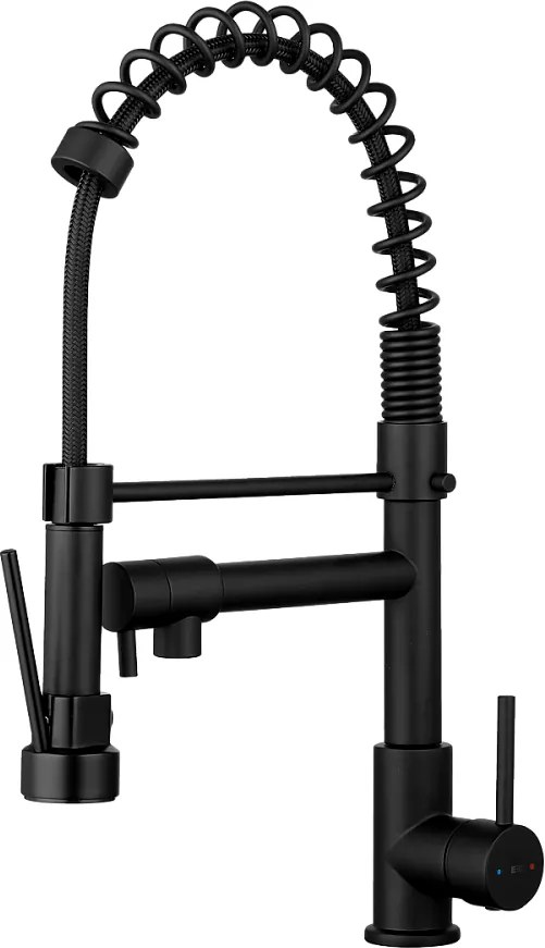 Big Pro Bateria zlewozmywakowa z główką prysznicową czarny