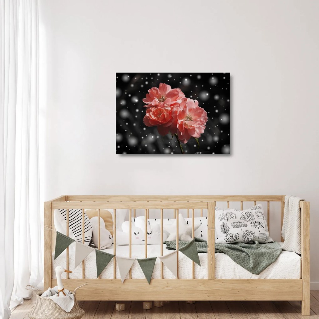 Obraz na szkle - różowy kwiat (70x50 cm)