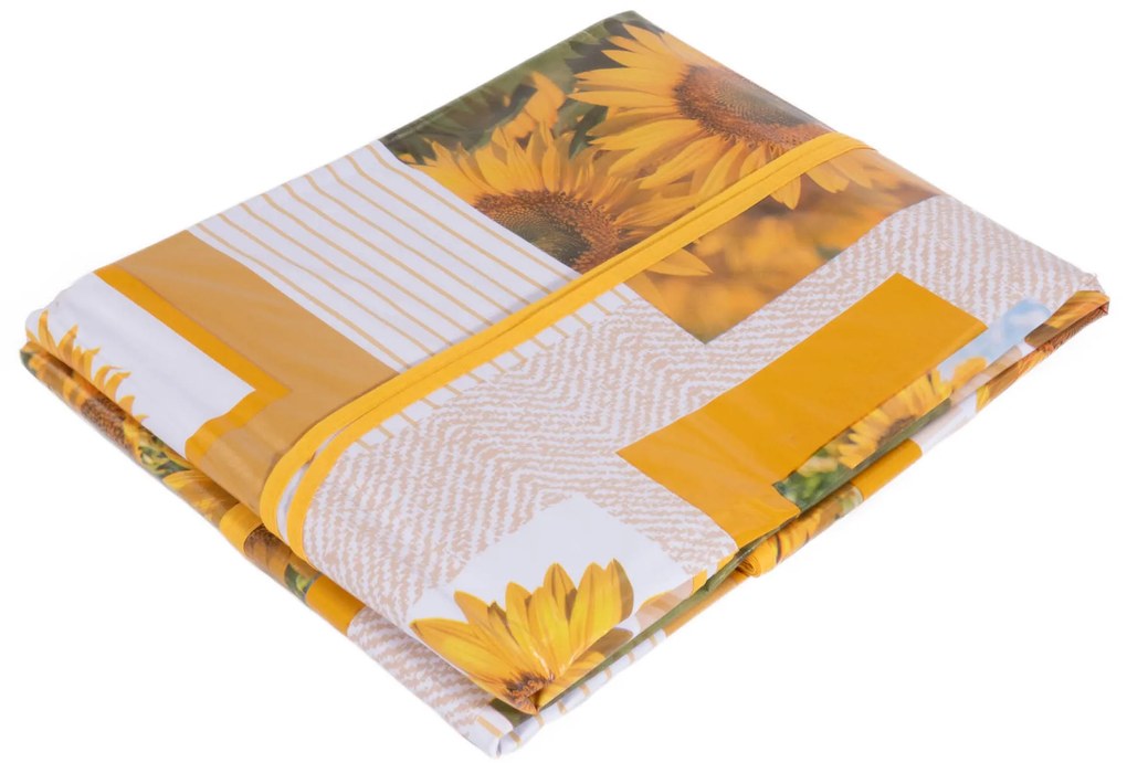 Obrus w słoneczniki SUNFLOWER, 140 x 240 cm, tworzywo sztuczne