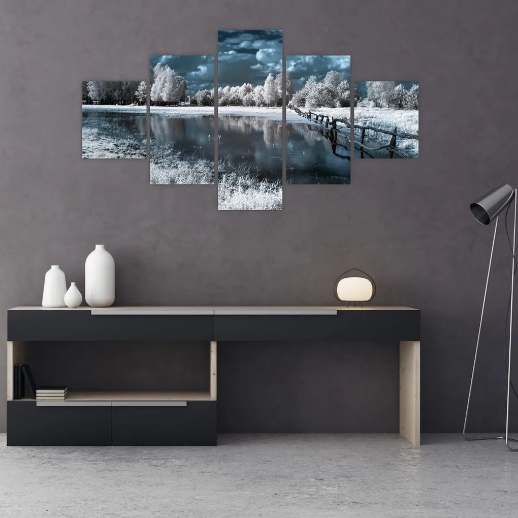 Obraz - Zamarznięty krajobraz (125x70 cm)