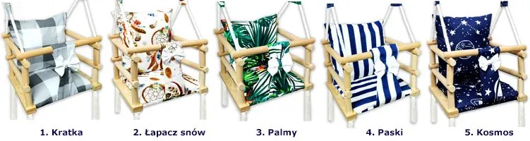 Huśtawka dla dzieci 3w1 szczebelkowa w palmy P3-A28