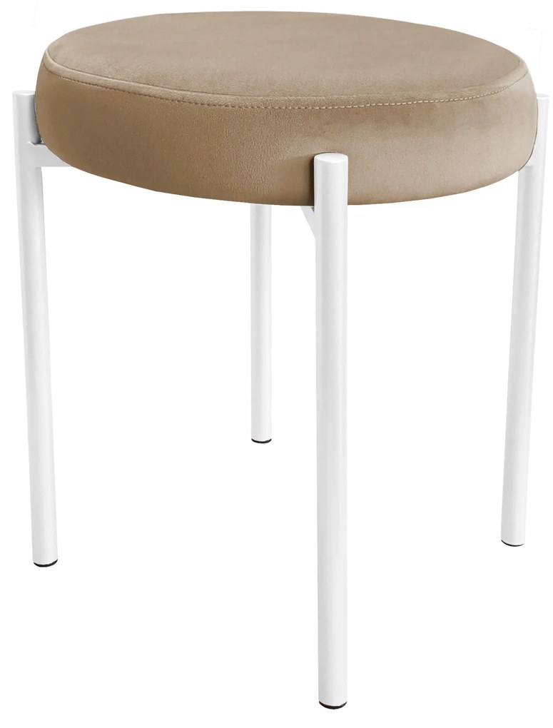 TABORET DIOR STOŁEK LOFT metal podstawa biała MG06