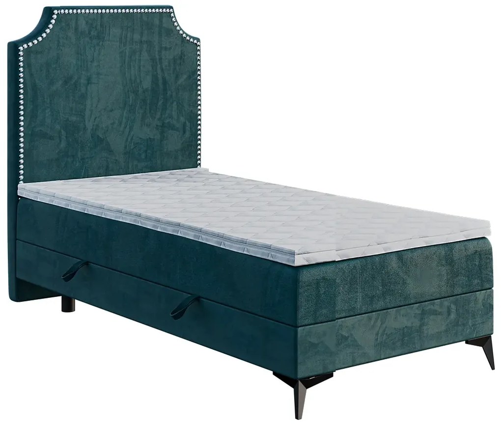 Pojedyncze łóżko boxspring 90x200 32 kolory M7-S14
